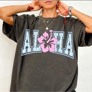 Comfort Colors Charcoal Aloha Tee